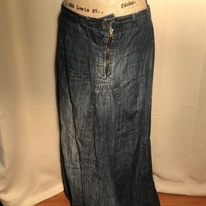 Vintage Handmade Denim Floorlength Skirt